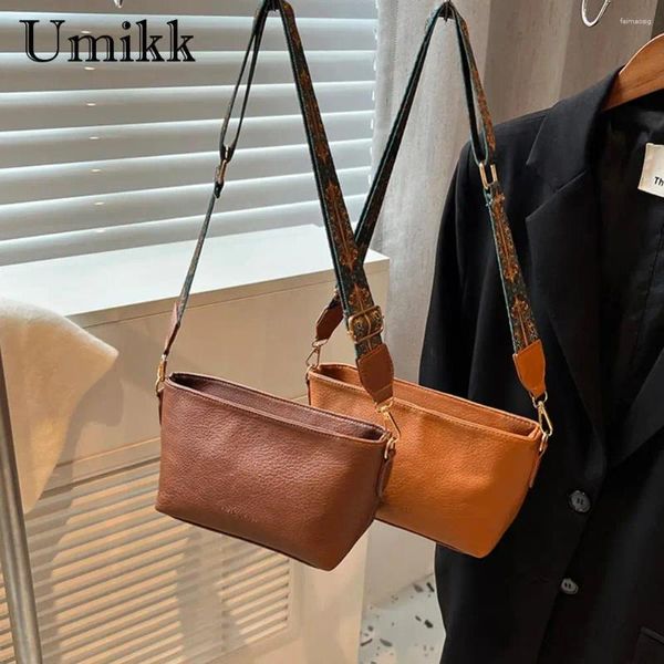 Umhängetaschen Vintage PU Frauen Tasche Kleine Quadratische Einfache Weibliche Einkaufen Leder Solide Druck Breiten Riemen Für Reise Büro Arbeit