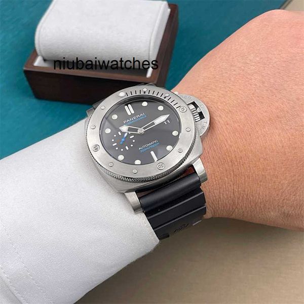 Relógios mecânicos de luxo, relógio de metal furtivo para homens, novo pam01305, à prova d'água, designer de marca de moda, aço inoxidável