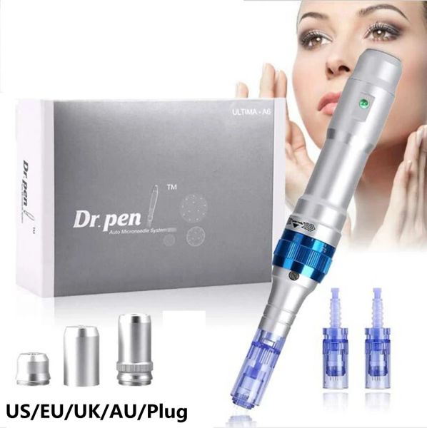 Caneta elétrica Ultima Dr. Pen A6 Microblading Permanente Agulhas de Tatuagem Derma Caneta Automática Remoção de Cicatrizes de Acne Microagulha CE