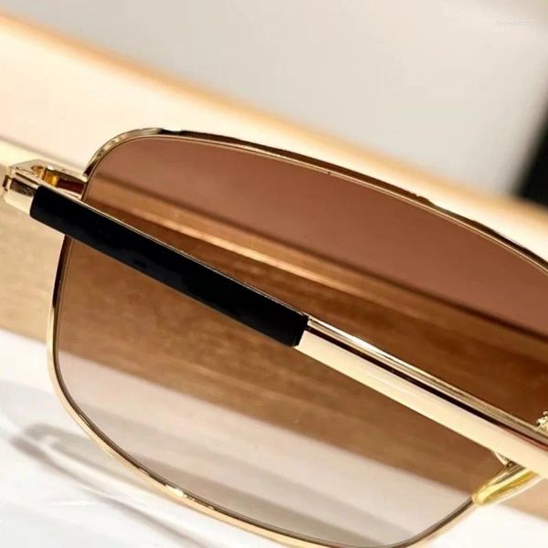 Sonnenbrille mit Metallrahmen, für Herren und Damen, cool, faltbar, modisch, Outdoor, UV-Schutz, UV400
