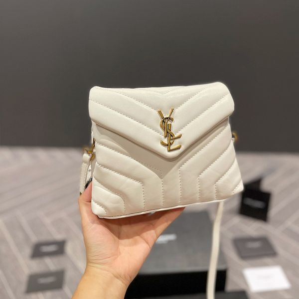 2024 Donne Luxurys Designer Borse in pelle da donna Designer mini borsa a tracolla moda alta pelle di pecora di alta qualità modello quadrato grasso Flap borse a tracolla