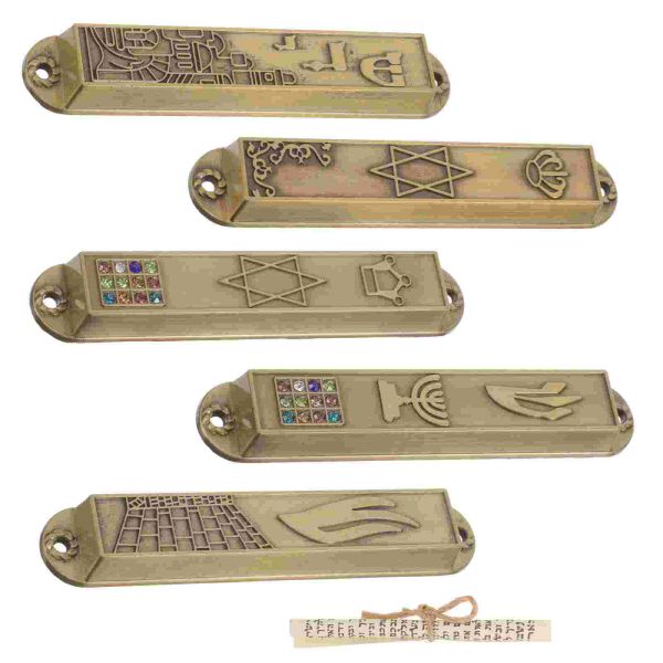 Cortinas 5 Pcs Castiçal Decoração de Aniversário para Menina Metal Mezuza Placa Decorativa Mezuzah