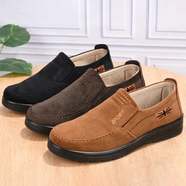 Ayakkabılar Sonbahar Yeni Eski Pekin Kumaş Ayakkabı Erkek Ayakkabı Nefes Alabilir Erkekler Ayakkabı Yumuşak Sole Anti Slip Sıradan Ayakkabı Büyük Boyut 48 Spor Ayakkabıları