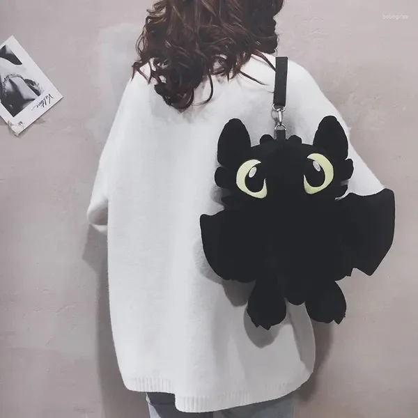 Sacos de armazenamento Como treinar o dragão mochila de pelúcia esconder o mundo desdentado brinquedos adoráveis ​​raiva de personagens de desenhos animados leves