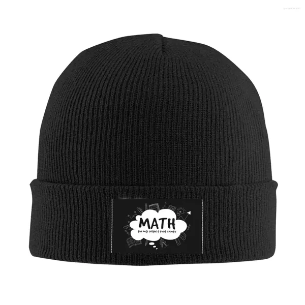 Beretti Matematica Insegnanti Regali Skullies Capite di berretti per uomini Donne unisex inverno Cappello da maglia calda per adulti geek scienza matematica cappelli in cofano