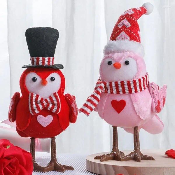 Decoração de festa festiva luminosa ornamento de pássaro criativo namoro família dia dos namorados feriado pequeno artesanato de animais
