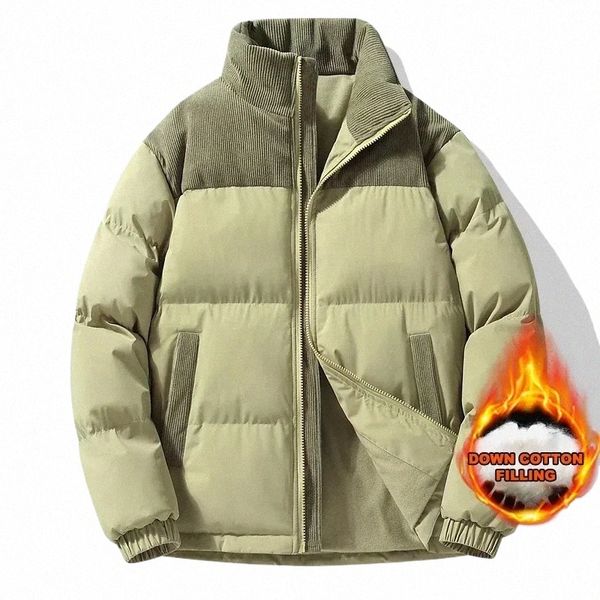 inverno New Down Cott Jacket Uomo Fi Casual Sport Caldo velluto a coste colorato Coppia Cott Giacche Coppia Giacca Parka 2023 82fE #