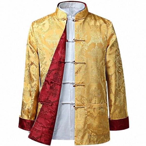 Erkekler Çin Drag Shirt Kung Fu Coats China Yeni Yıl Tang Suit Tasarlık Çin Giysileri Erkek Ceketler Hanfu Erkek Giyim 97RJ#