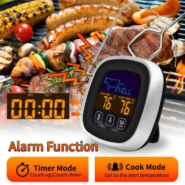 Medidores Digital Carne Cozinha Termômetro Inoxidável À Prova D 'Água Temperatura da Carne Termômetro Sonda Forno Cozinhar Churrasco Medidor de Temperatura