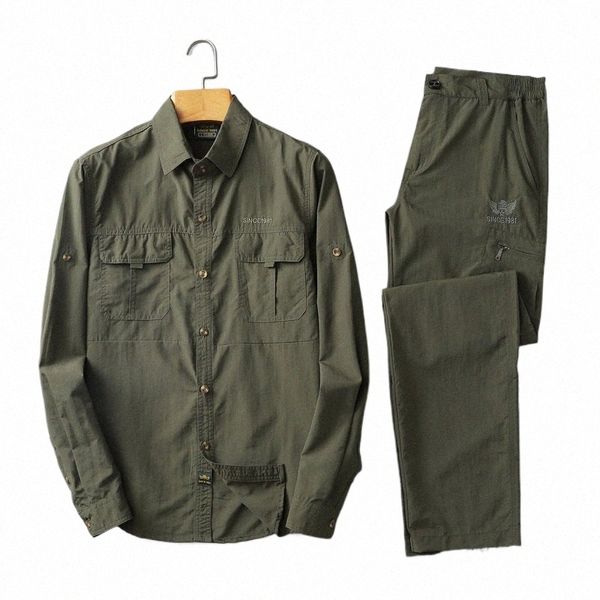 2022 novas caminhadas militar tático camisa terno homens respirável blusa de secagem rápida calças carga trabalho camisa homem ao ar livre camisas uv f1se #