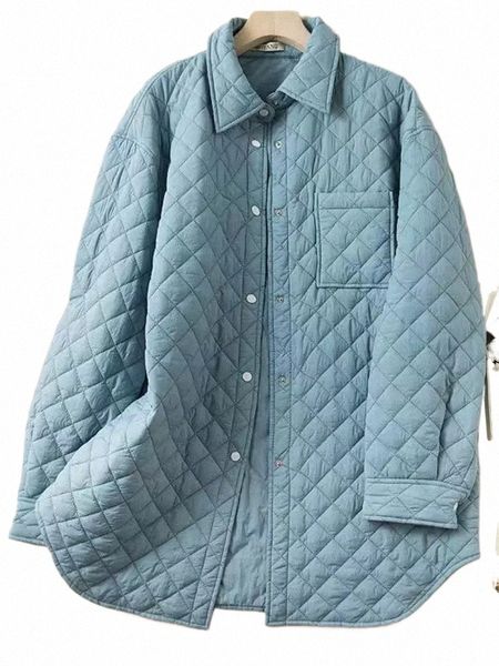 Japan Stil Elegante Frauen Parkas 2023 Neue Winter Licht Gewicht Übergroßen Daunen Cott Jacken Plaid Cott-gepolsterte Oberbekleidung Mantel g35Q #