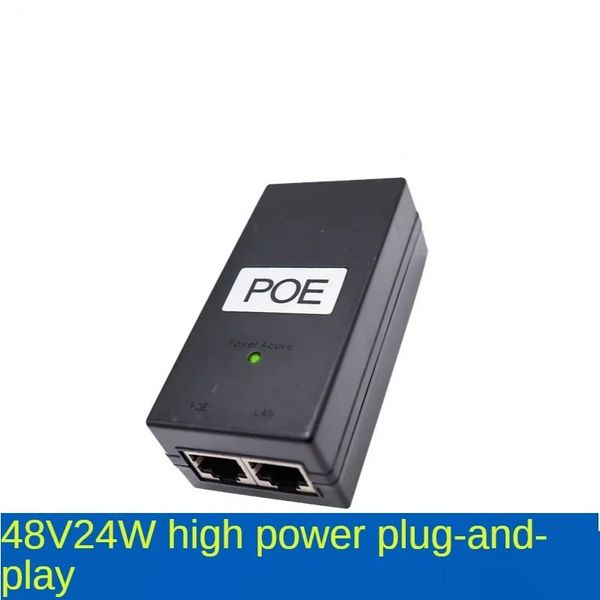 2024 Ethernet -Überwachungsadapter POE Netzteil DC -Adapter 24V 05a 24W Desktop -Strominjektor CCTV AC/DC -Adapterzubehör für Poe Poe