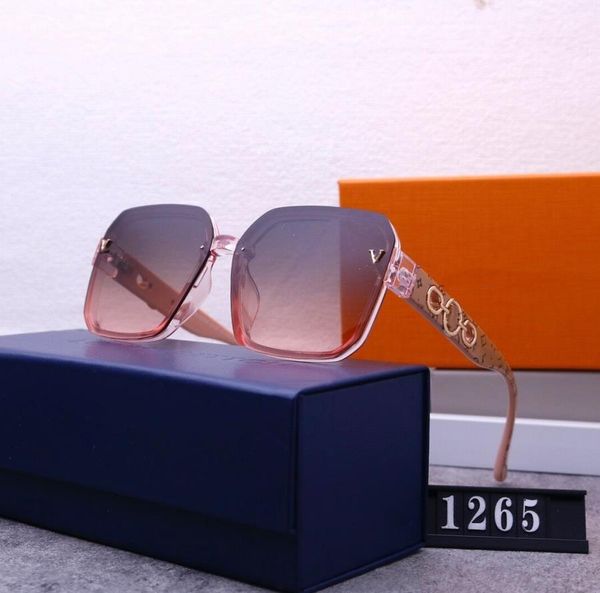 Дизайнерские солнцезащитные очки женский классический бренд мужские квадратные солнцезащитные очки 1265 серии 6 Цветов и коробок По желанию высших Curlywigs Onkey Colour