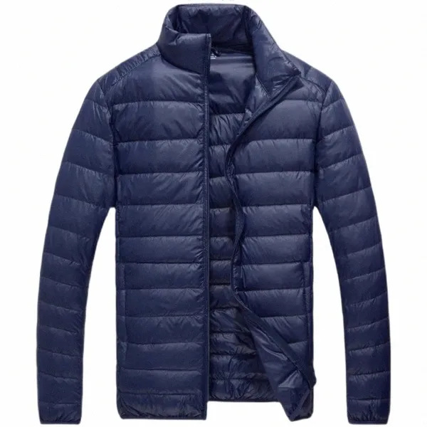 2023 Novo casaco masculino com gola preta / azul marinho / vinho tinto outono e inverno leve e quente jaqueta masculina z8ms #