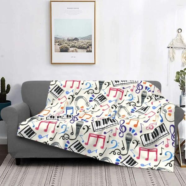 Battaniye müzik notaları battaniye şarkısı şarkı müzikal bulanık vintage sıcak atış ev yaz için