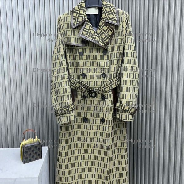 Designer de luxo das mulheres trench coats jaqueta casaco feminino casual longo trenchs casaco