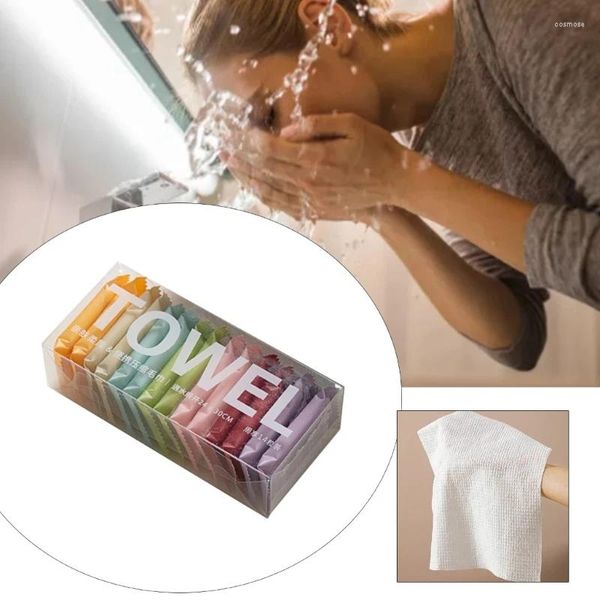 Handtuch 14 stücke Komprimiert Einweg Gesicht Vlies Wasser Nass Wischen Tablet Tragbare Reise Make-Up Tissue Für El