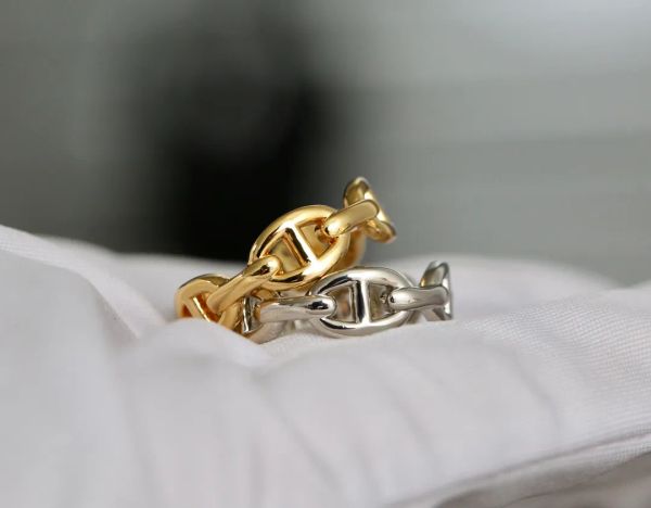 Designer anelli moda gioielli creativi smalto per donna uomo lettera anello donna festa matrimonio amanti regalo Con scatola