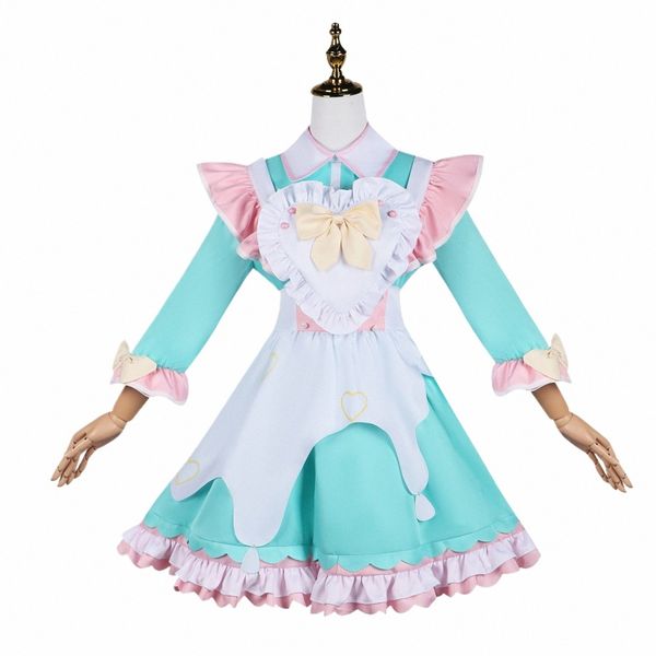 Kangel Maid Cosplay Needy Streamer Overload Cosplay Kostüm Party Kleidung Rollenspiel Comic C Perücken Coser Prop w9Ce #