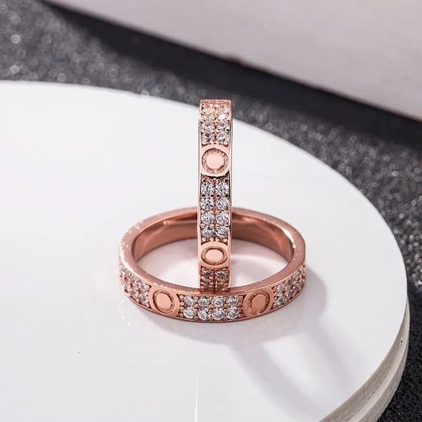 Кольцо любви звезда кольцо кольца ногтя дизайнер женский титановый стальной сталь розового золота серебряное покрытие мужское кольцо.