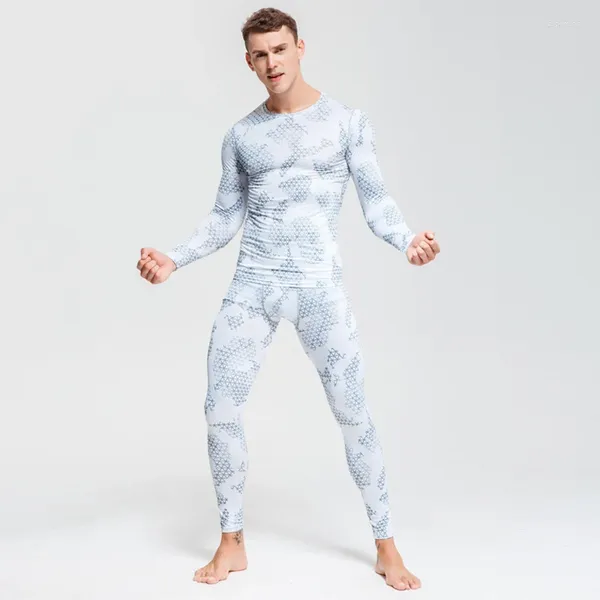 Intimo termico da uomo Compressione Stretch Mutande lunghe Invernali Set strato base Abbigliamento da allenamento per uomo Rashguard