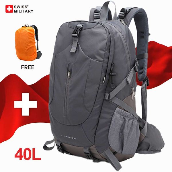 SWISS MILITARY 40L дорожный водонепроницаемый рюкзак большой емкости для альпинизма, спорта на открытом воздухе, мужская походная сумка Mochila