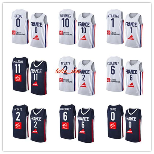 2024 França Equipe Basquete Jersey 32 Victor Wembanyama Joel 21 Embiid Frank Ntilikina De Colo Guerschon Yabusele Francisco Lessort Okobo Ouattara Tarpey Fall