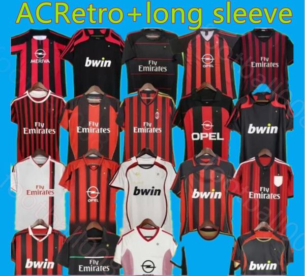 Ac Retro maglie home 88 11 12 93 94 95 96 97 Gullit SOCCER JERSEY 02 03 04 05 Maldini Van Basten football KAKA Inzaghi 06 07 2009 PIRLO SHEVCHENKO BAGGIO Milans Ibrahimovic