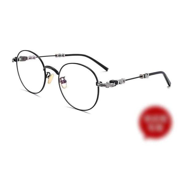 Moda ch çapraz güneş gözlüğü çerçeve erkekler anti-mavimsi ışık miyopi gözlükleri anti-radyasyon ultra hafif saf titanyum miyopi gözlükleri çerçeve Digner Heartow9o