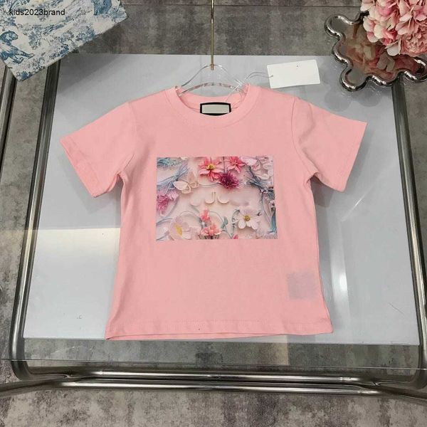 Neues Baby-T-Shirt für Kinder, Designer-Kleidung, kurzärmelig, Kinder-T-Shirt, Größe 100–150 cm, 3D-Musterdruck, Mädchen-Jungen-T-Shirts, 24. März