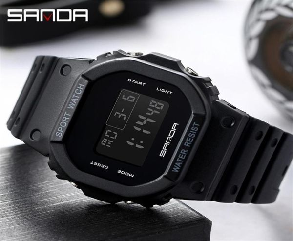 SANDA G Style Digitaluhr Herren Wasserdicht Shock Ms Sport es Boy Girl Electronic masculino Relgio mulher 2103103100284