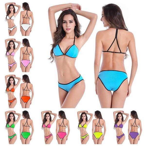 Luxus-Badeanzug-Bikini, Designer-Badebekleidung, Damenbekleidung, sexy Strand-Bikini-Badeanzug, Mode, einfarbig, Lycra, Schnürung, Sommer-Split-Badeanzug, Bikinis für Frauen