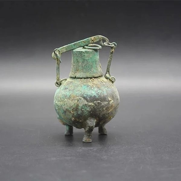 Esculturas requintado retro utensílios da dinastia han bules ornamentos decorativos