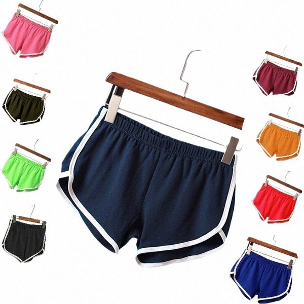 Pantaloncini sportivi Donna Home Casual Hot Pants Tinta unita Fi Yoga Fitn Running Beach Pantaloni Candy Color Pantaloni sportivi Abbigliamento f1u7 #