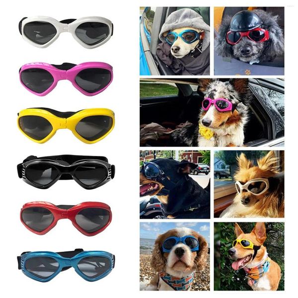 Солнцезащитные очки для одежды для собак, регулируемые крутые очки для защиты от пыли, складные для средних и маленьких размеров