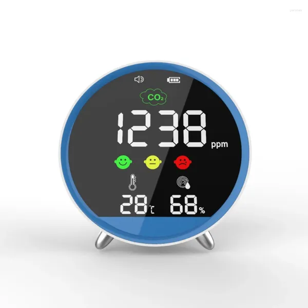 Detector de co2 interno termohigrômetro doméstico digital analisador de qualidade inteligente de ar monitor de poluição doméstica