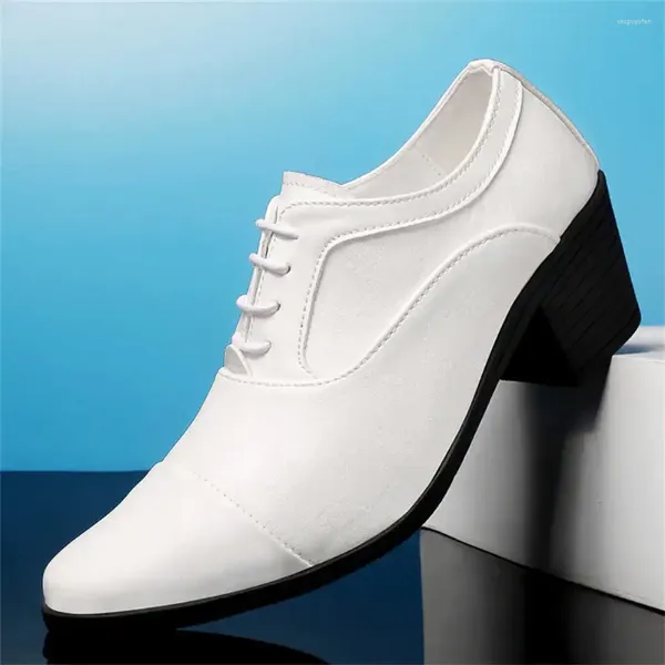 Sapatos de vestido amarrados homem de salto alto casamento homens escuros tênis azuis esportes perdedores bonito costura industrial deadlift