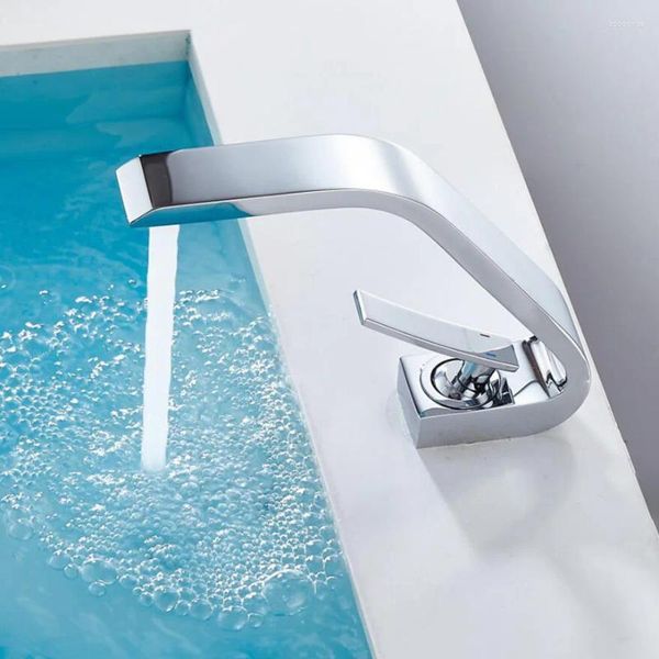 Bathroom Sink Faucets Badarmatur Messing Chrom Einhebelmischer Waschbecken Wasserhahn