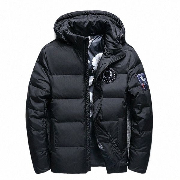 Vendita calda Fi Inverno Grande piumino d'anatra con cappuccio Uomo Caldo Piumini di alta qualità Uomo Casual Inverno Outerwer Giù Parka 96xm #