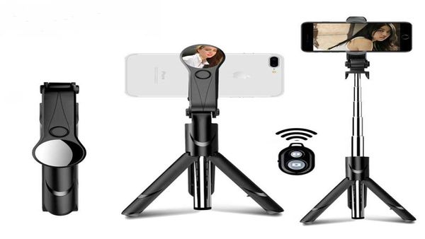 Bluetooth Selfie Stick Mini Tripé Monopé Extensível Com Espelho Para iPhone Para Android Para Samsung3605337