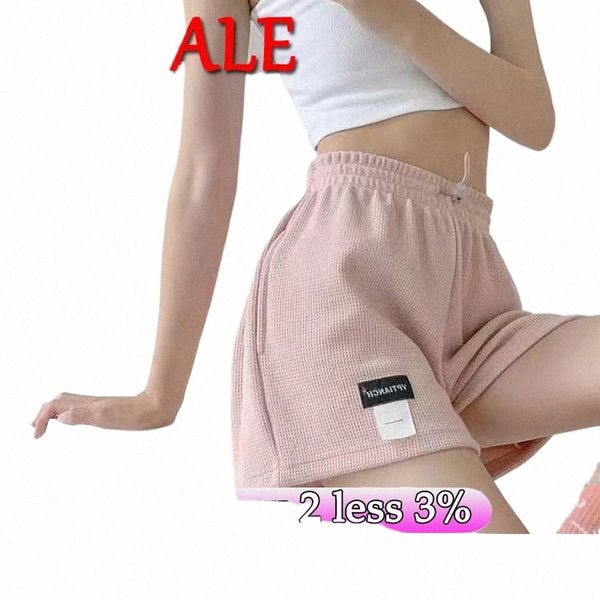 Pantaloncini da donna alla moda Pantaloncini neri a vita alta Pantaloncini da ciclismo estivi Casual Estetici Elastici in vita Pantaloni caldi Abbigliamento donna V3Go #