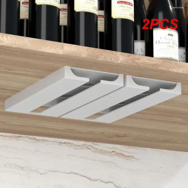 Cucina deposito 2 pezzi Accessori a muro supporto da vino supporto per vino classificazione stamparra tazza di vetro appeso a pinna armadio a pugno