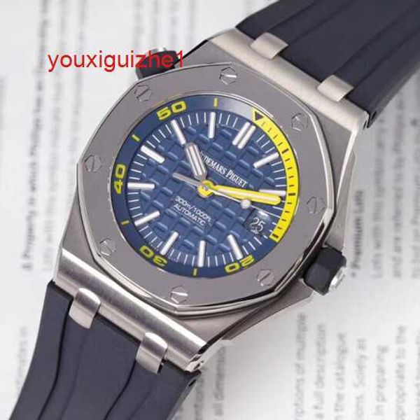 AP Спортивные наручные часы Royal Oak Series 15710ST.OO Стальные автоматические механические часы Деловые мужские часы Диаметр 42 мм A027CA.01/ Blue Face