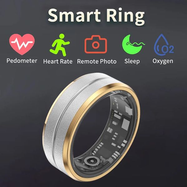 Intelligentes Ring-Armband, Herzfrequenzüberwachung, wasserdicht, Blutsauerstoff, Schlaf, Sport, Gesundheit, Tracker, Finger, digitaler Ring für Android IOS 240314