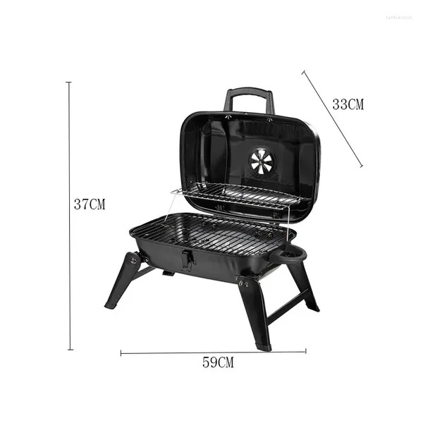 Наборы посуды Портативная складная маленькая плита для барбекю для гамбургеров с изоляционной сеткой Интегрированная столешница для тушения и выпечки оптом