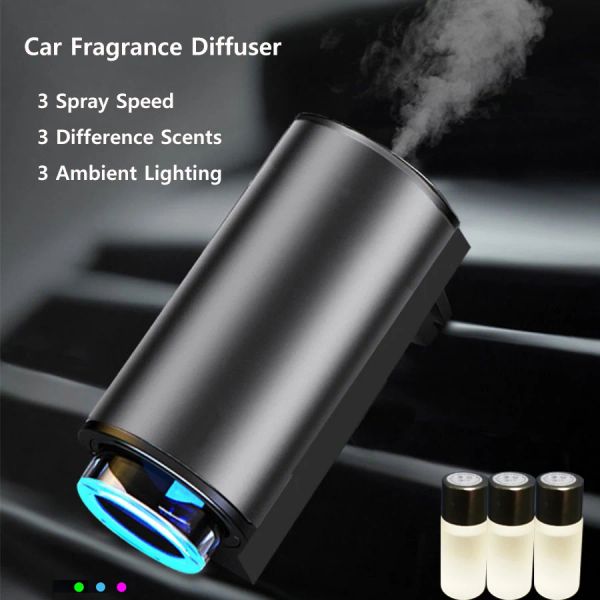 Caixas difusor de fragrância de carro ai trabalhando 3 aromas perfume motor veículo ar oulet aroma ambientador bom cheiro purificando interior do carro