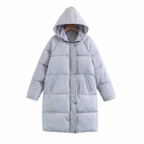 Casaco de inverno com capuz de cor sólida Feminino New Joker Down Jacket LG Down Coat Design Feels Parka Mulheres Engrossadas Parkas Outwear w8Nk #