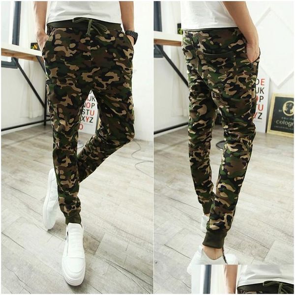 Herrenhose Camo Baggy Jogger Herren Lange Haremsmode Slim Fit Camouflage Jogging Herren Jogginghose Cargo Für Freizeitkleidung Drop Lieferung Dhm19