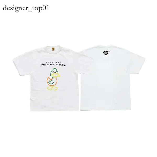 Human Make Japanische trendige Marke Herren-Designer-T-Shirts, locker sitzend, mit Schwefel-Baumwolle, Eisbär, Ente, niedlicher Tier-Buchstabendruck, Baumwolle, von Menschen hergestelltes Hemd 4032