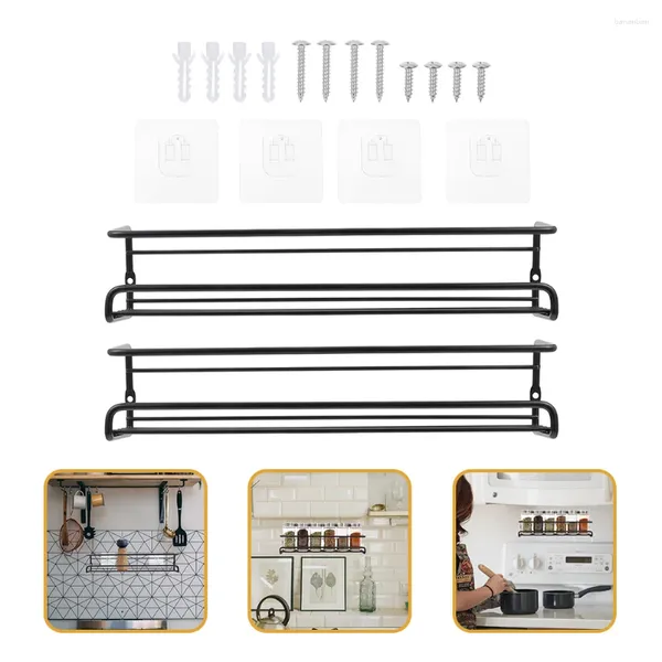 Küchenaufbewahrung, 2 Sets, Gewürzregale, Regale, Organizer, Gewürzhalter